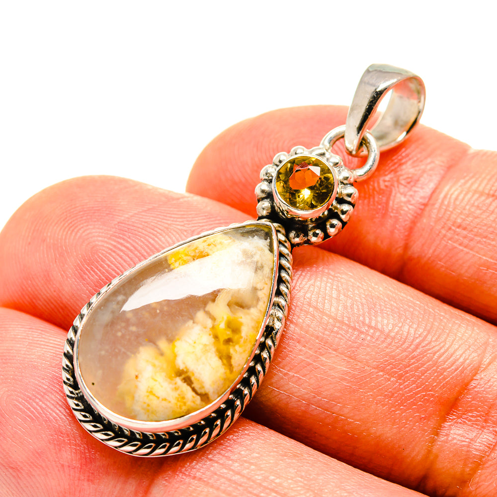 Plume Agate Pendants handcrafted by Anasilvercos - PD755922