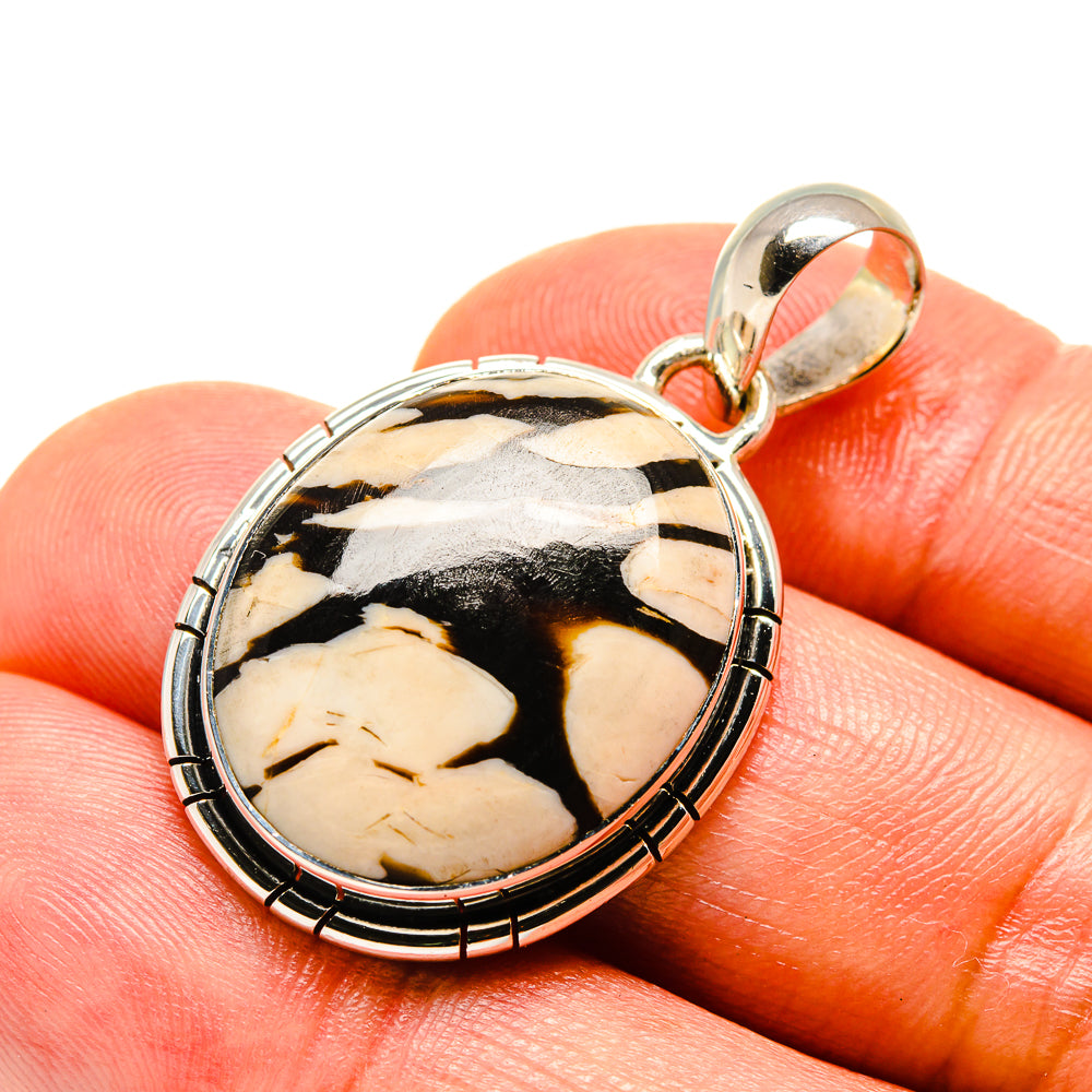 Peanut Wood Jasper Pendants handcrafted by Anasilvercos - PD755925