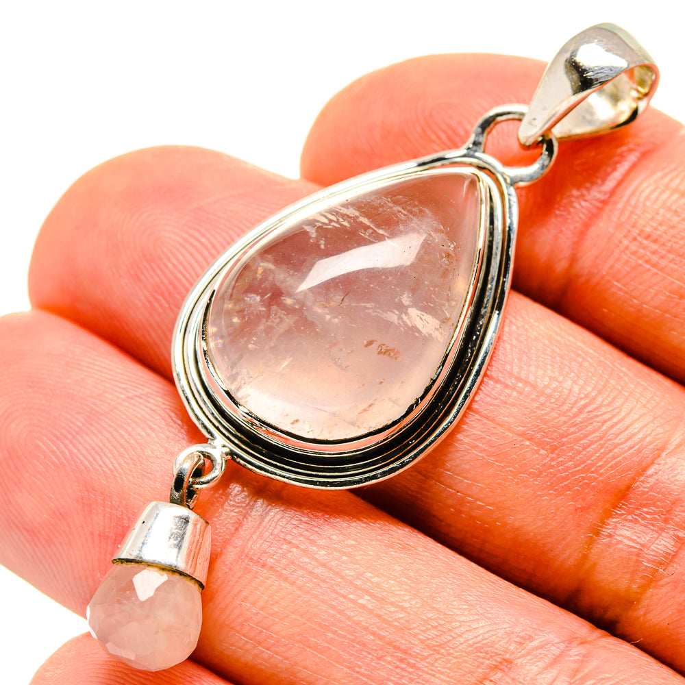 Rose Quartz Pendants handcrafted by Anasilvercos - PD755934