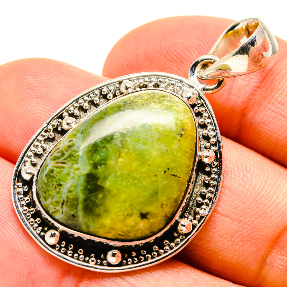 Australian Green Opal Pendants handcrafted by Anasilvercos - PD755968