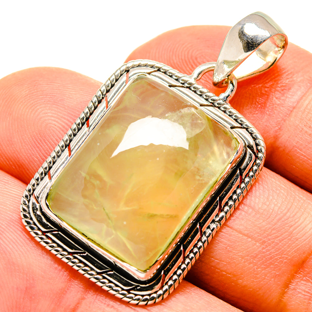 Prehnite Pendants handcrafted by Anasilvercos - PD755979