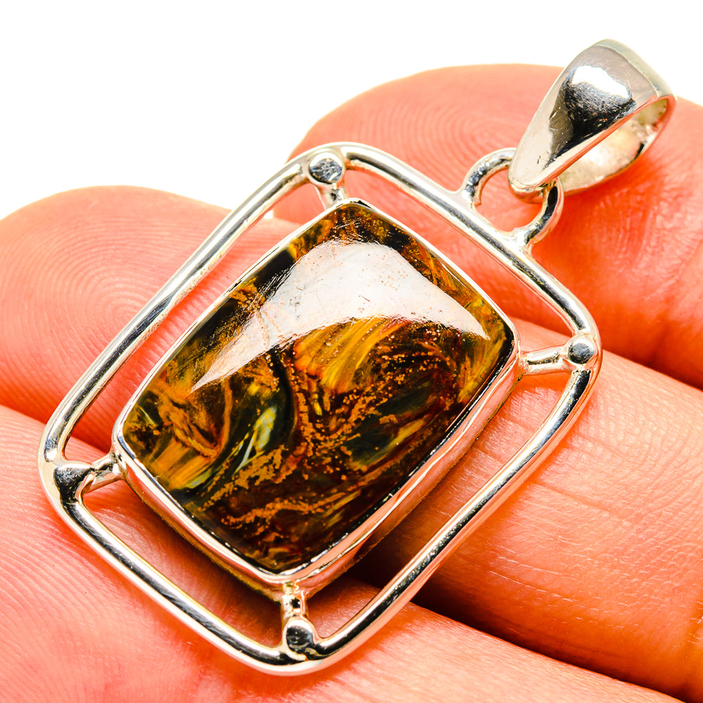 Golden Pietersite Pendants handcrafted by Anasilvercos - PD755980
