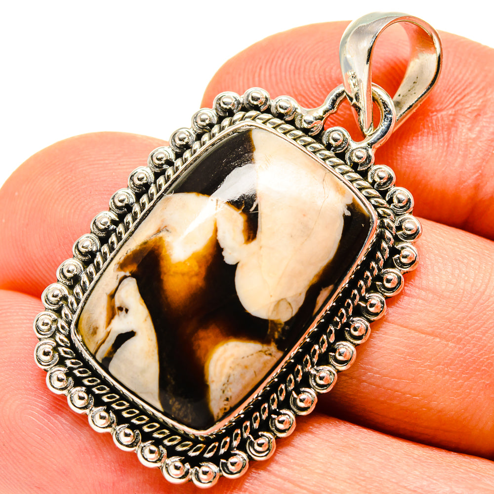Peanut Wood Jasper Pendants handcrafted by Anasilvercos - PD755986