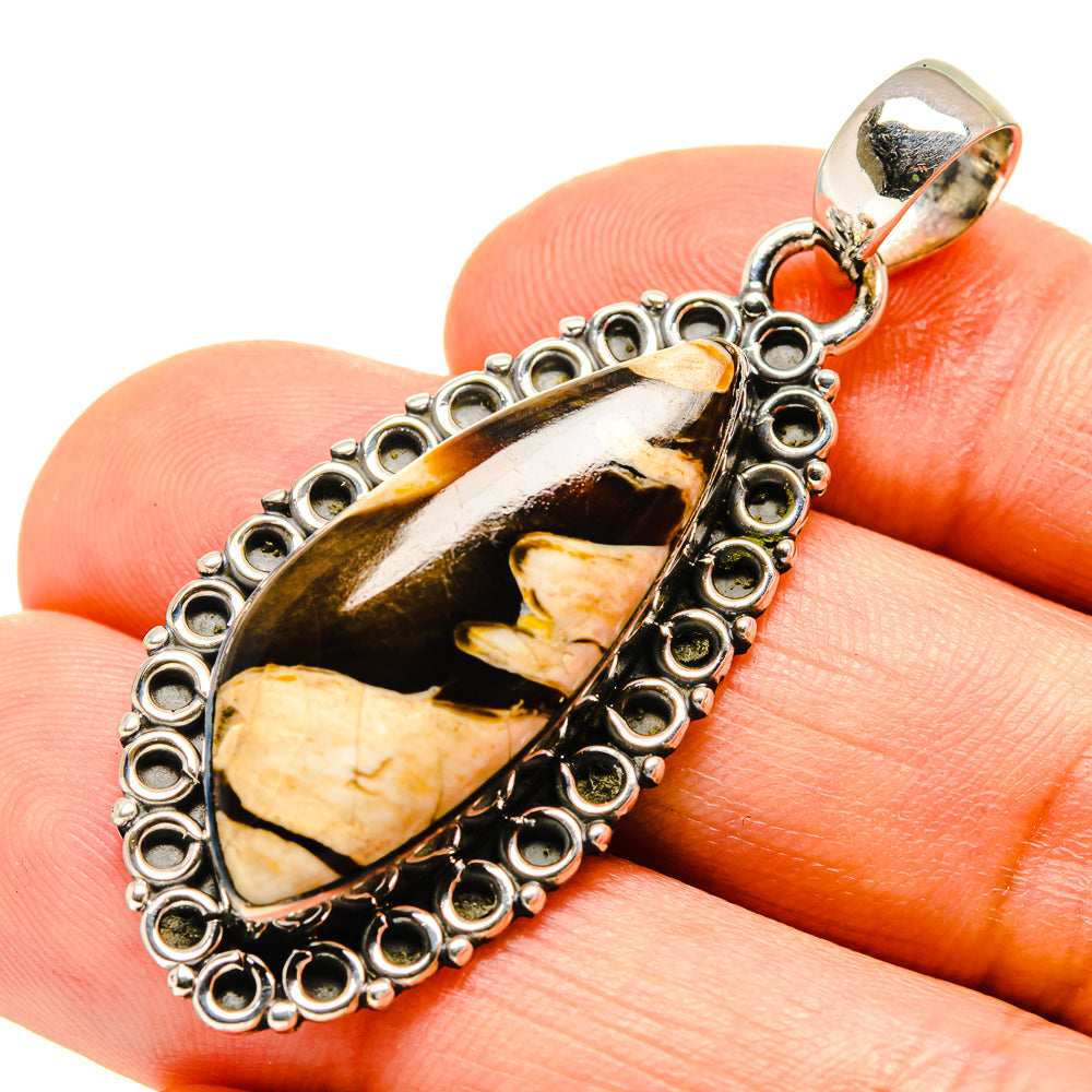 Peanut Wood Jasper Pendants handcrafted by Anasilvercos - PD755998