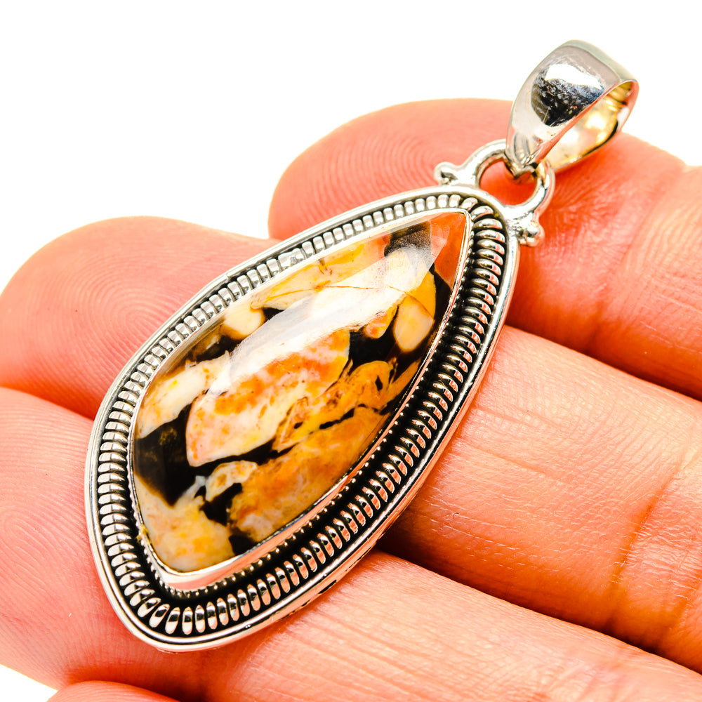 Peanut Wood Jasper Pendants handcrafted by Anasilvercos - PD756000