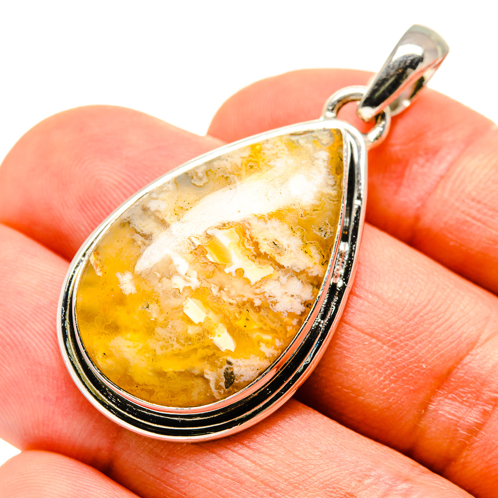 Plume Agate Pendants handcrafted by Anasilvercos - PD756015