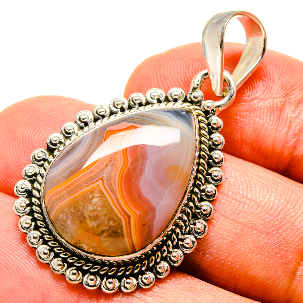 Botswana Agate Pendants handcrafted by Anasilvercos - PD756023