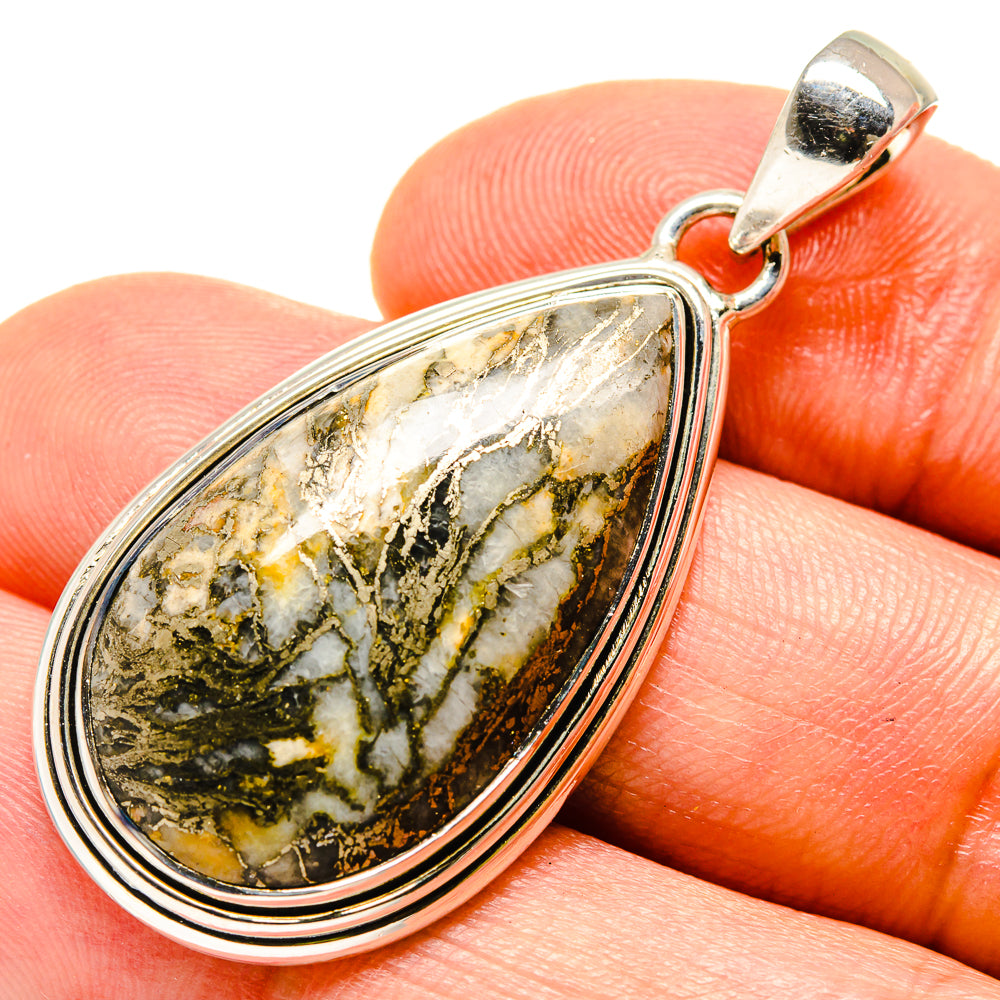 Pyrite Agate Pendants handcrafted by Anasilvercos - PD756038