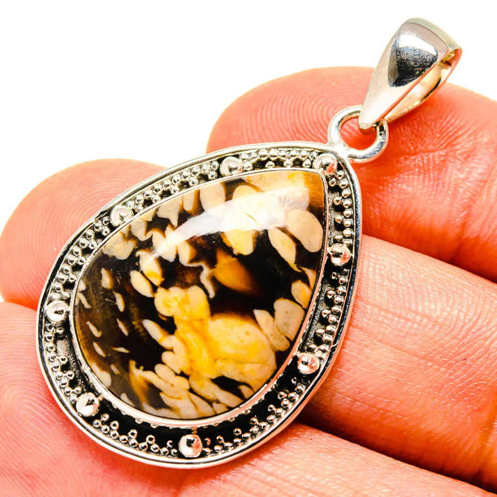 Peanut Wood Jasper Pendants handcrafted by Anasilvercos - PD756041