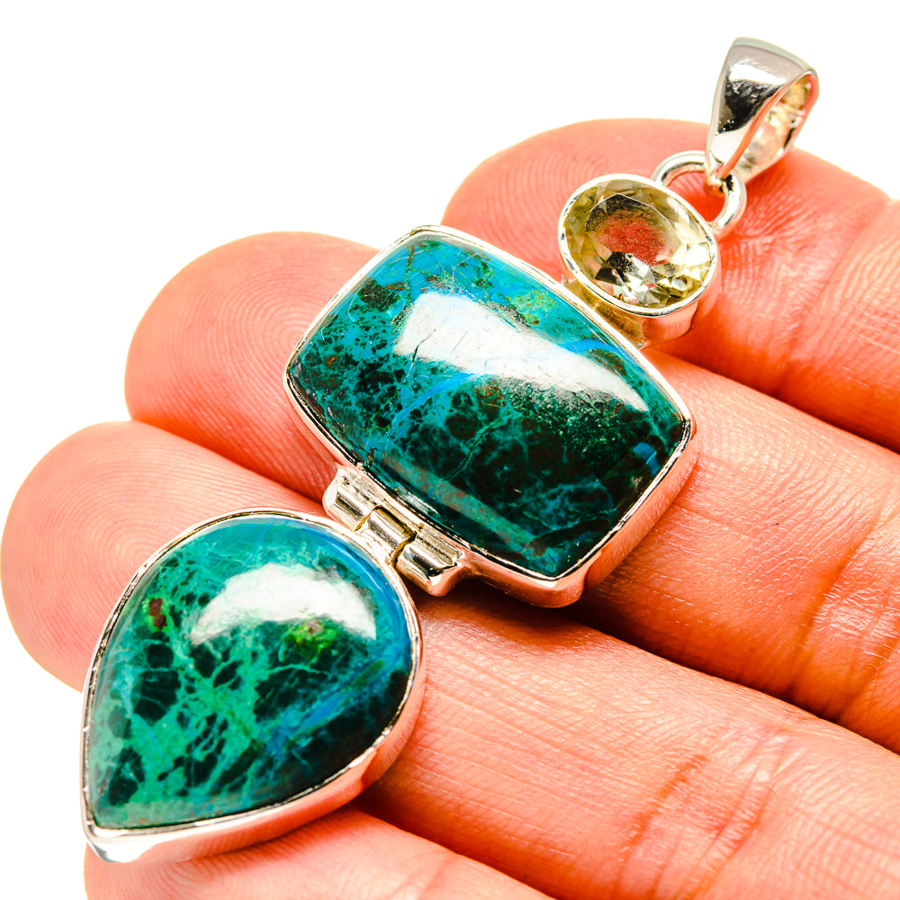 Chrysocolla Pendants handcrafted by Anasilvercos - PD756048