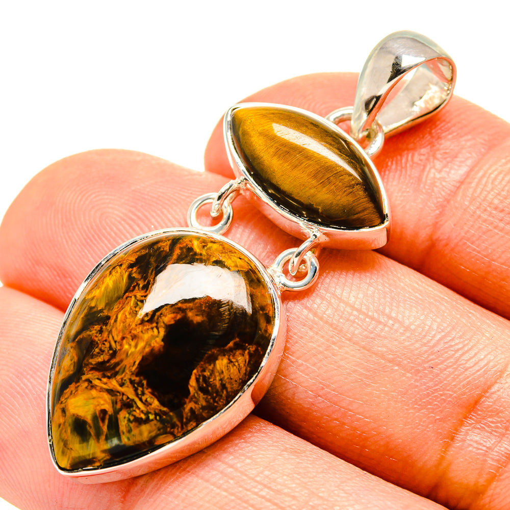 Golden Pietersite Pendants handcrafted by Anasilvercos - PD756058