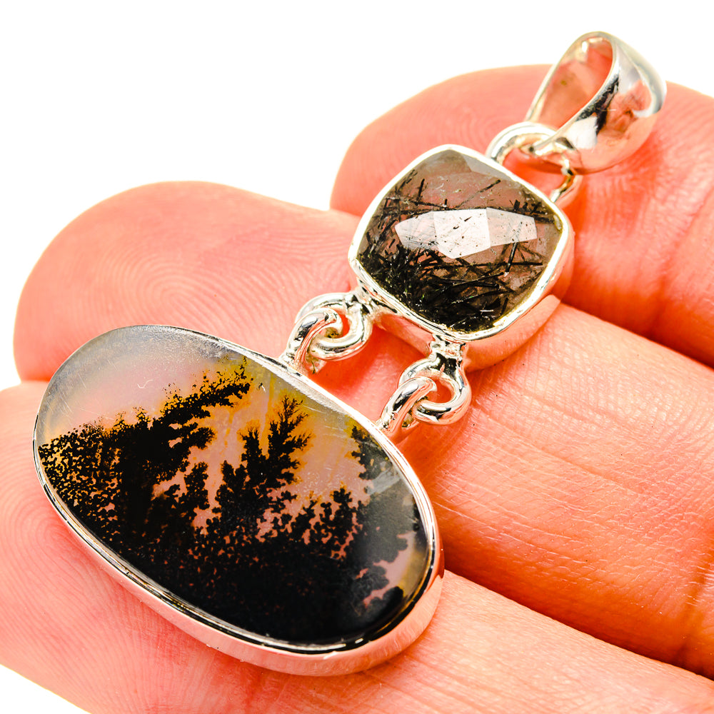 Scenic Dendritic Agate Pendants handcrafted by Anasilvercos - PD756100