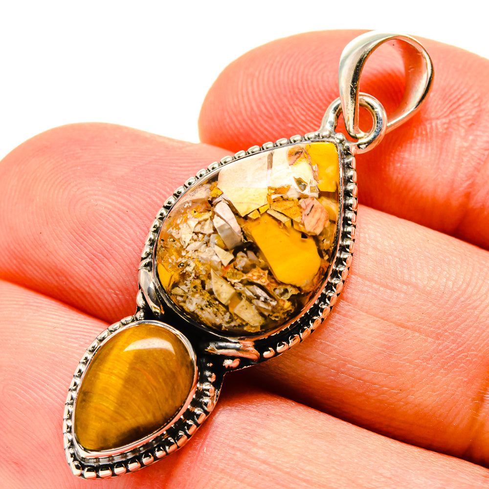 Brecciated Mookaite Pendants handcrafted by Anasilvercos - PD756104