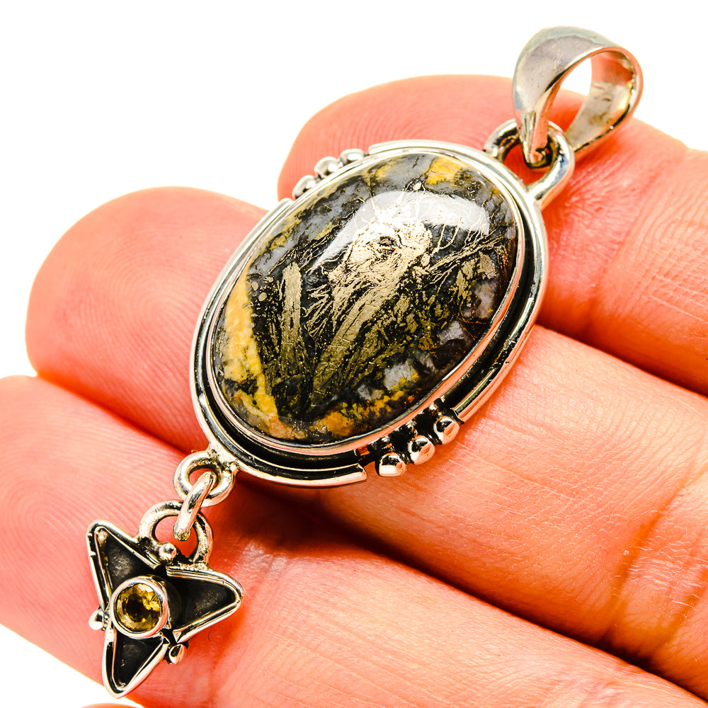 Pyrite Agate Pendants handcrafted by Anasilvercos - PD756113