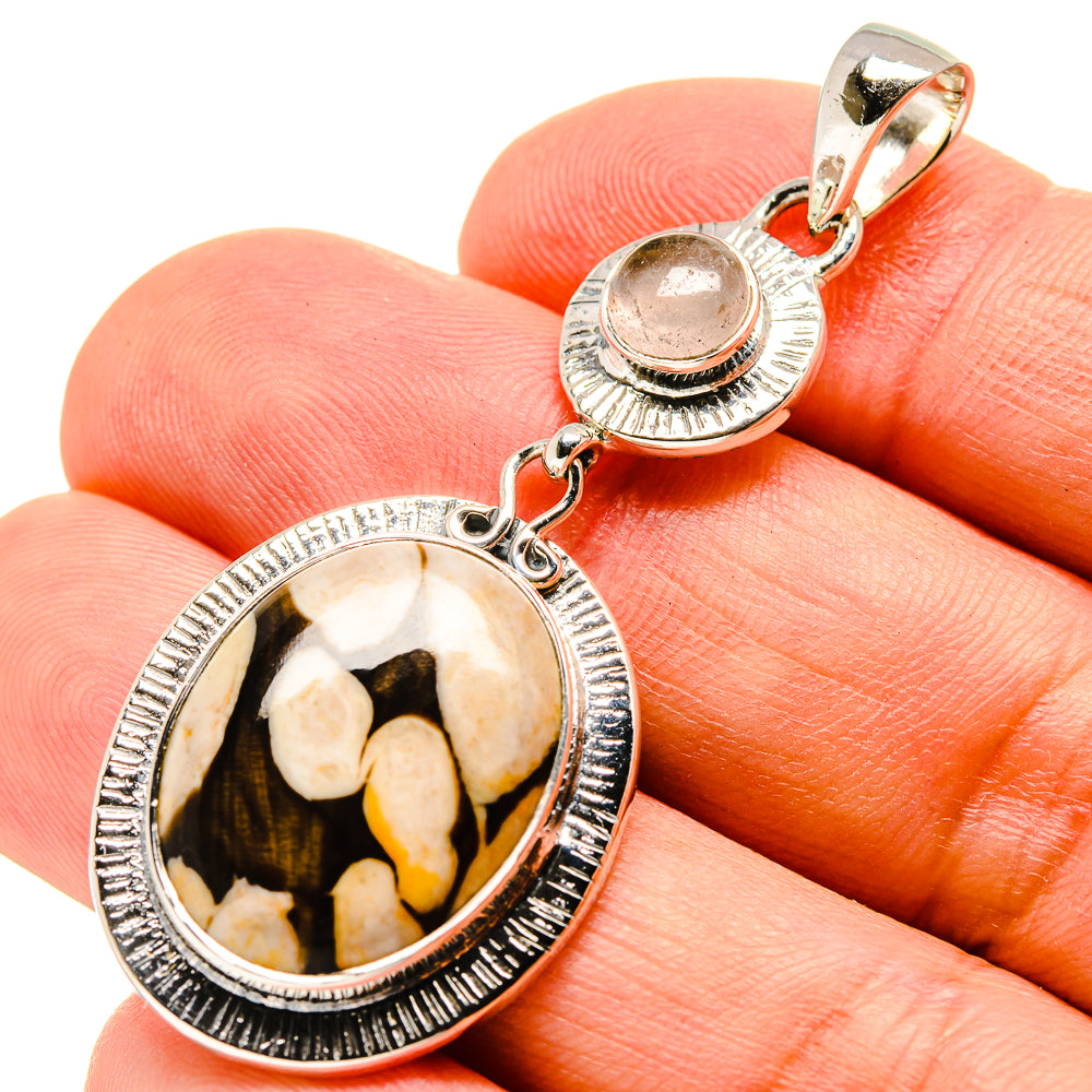 Peanut Wood Jasper Pendants handcrafted by Anasilvercos - PD756114
