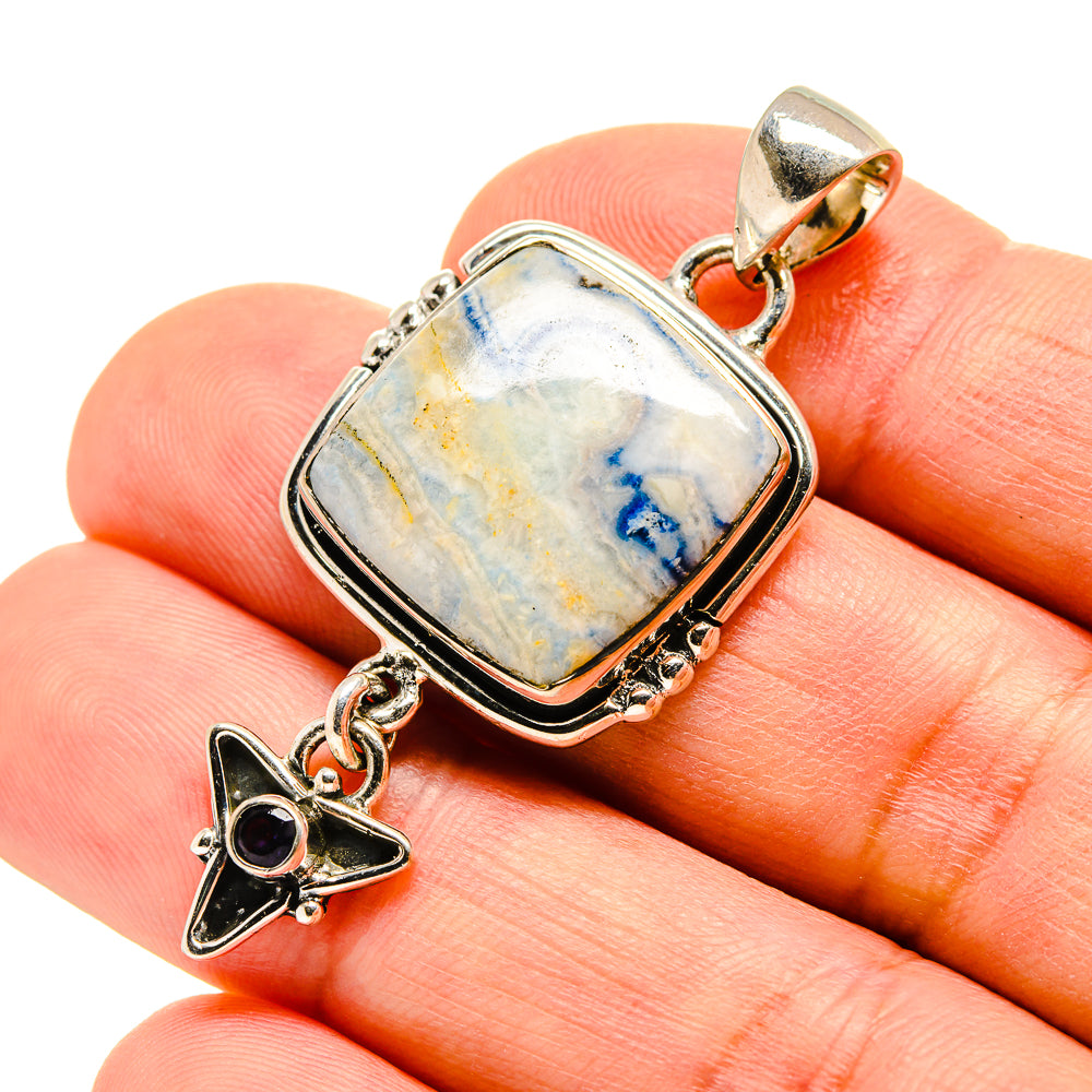 Blue Scheelite Pendants handcrafted by Anasilvercos - PD756122