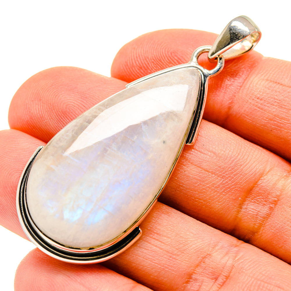 Rainbow Moonstone Pendants handcrafted by Anasilvercos - PD756136