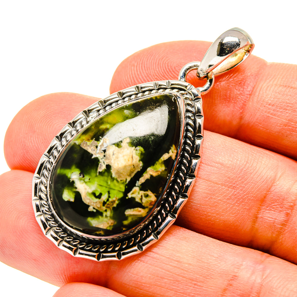 Australian Green Opal Pendants handcrafted by Anasilvercos - PD756147