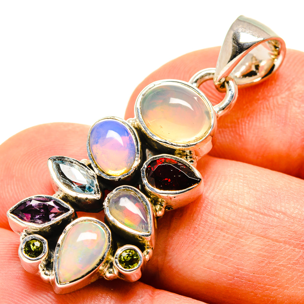 Ethiopian Opal Pendants handcrafted by Anasilvercos - PD756153