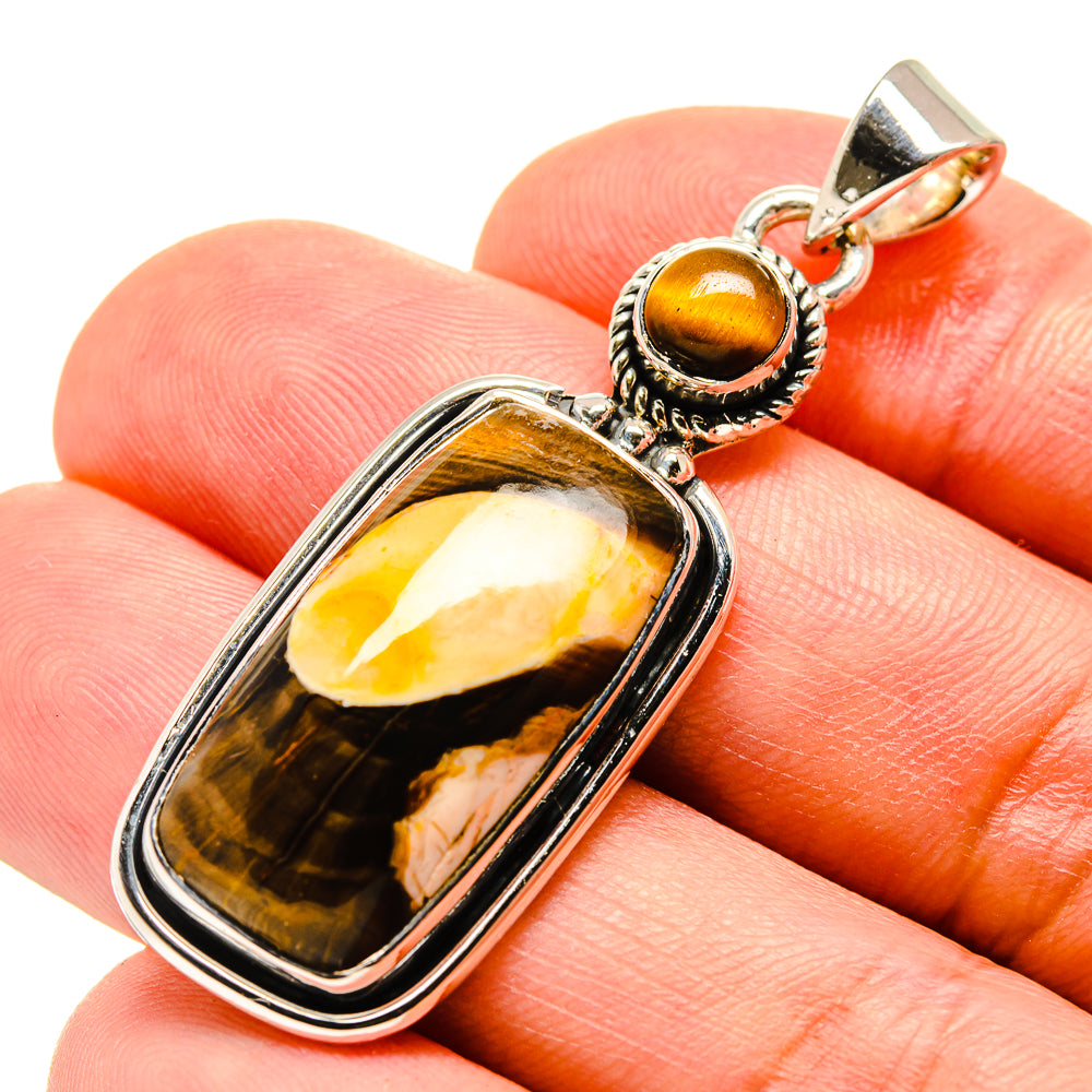 Peanut Wood Jasper Pendants handcrafted by Anasilvercos - PD756159