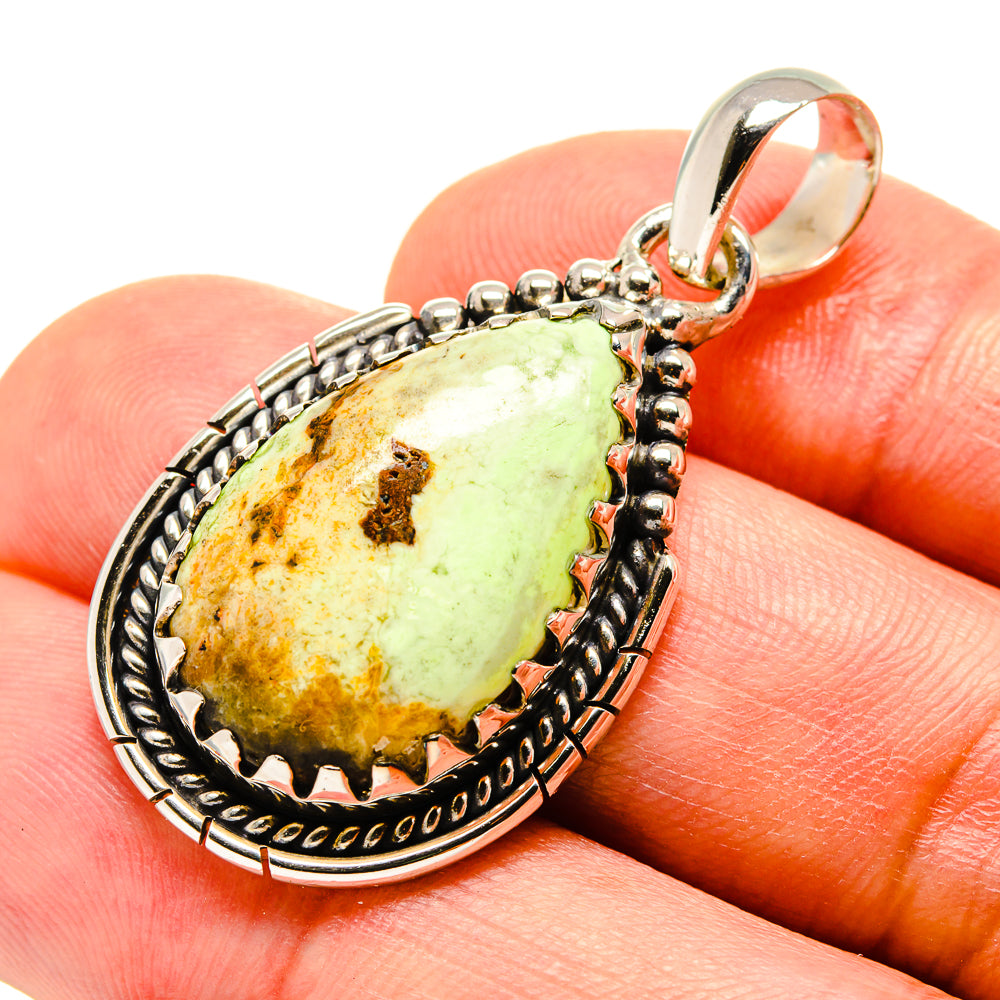 Lemon Chrysoprase Pendants handcrafted by Anasilvercos - PD756162