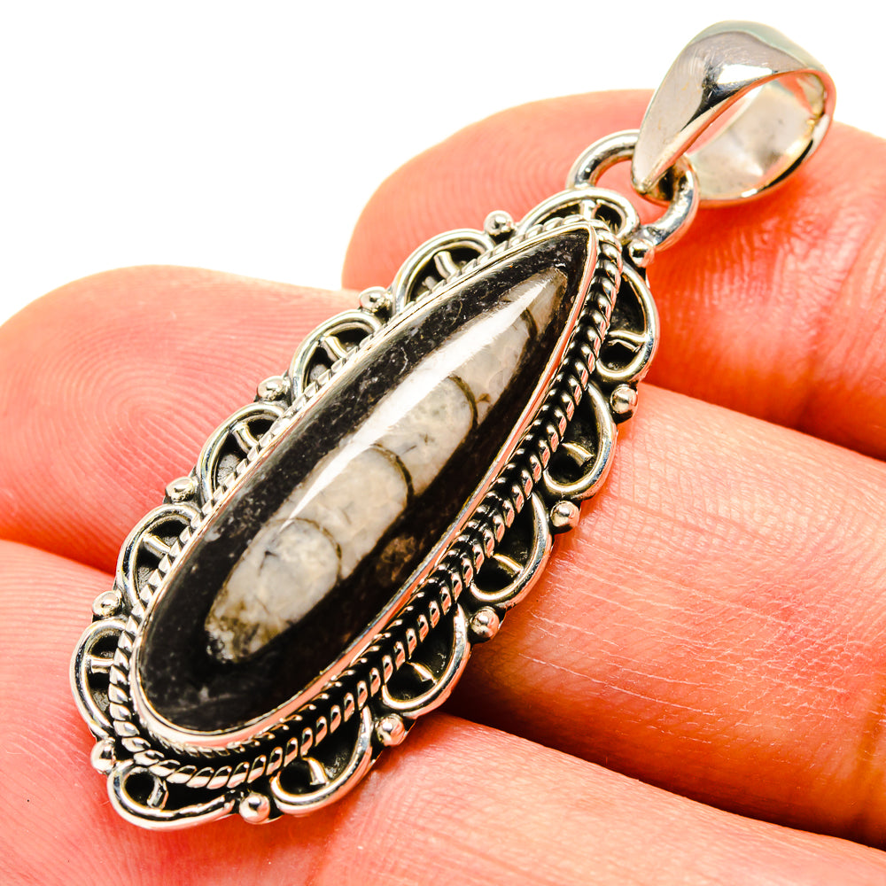 Orthoceras Fossil Pendants handcrafted by Anasilvercos - PD756167