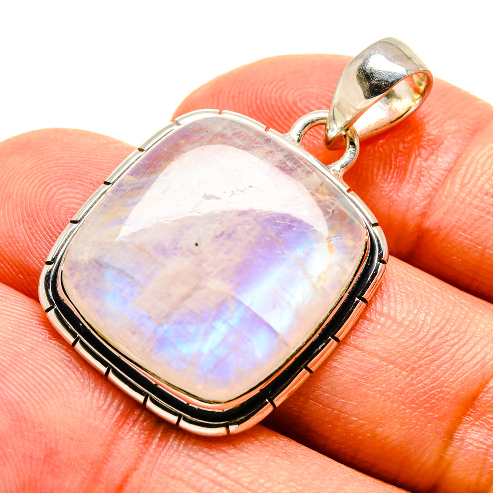 Rainbow Moonstone Pendants handcrafted by Anasilvercos - PD756200