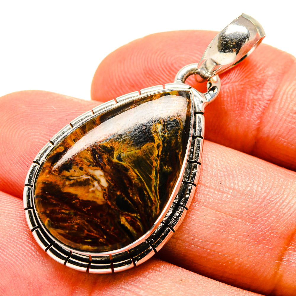Golden Pietersite Pendants handcrafted by Anasilvercos - PD756203