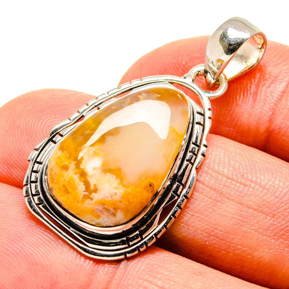 Plume Agate Pendants handcrafted by Anasilvercos - PD756215