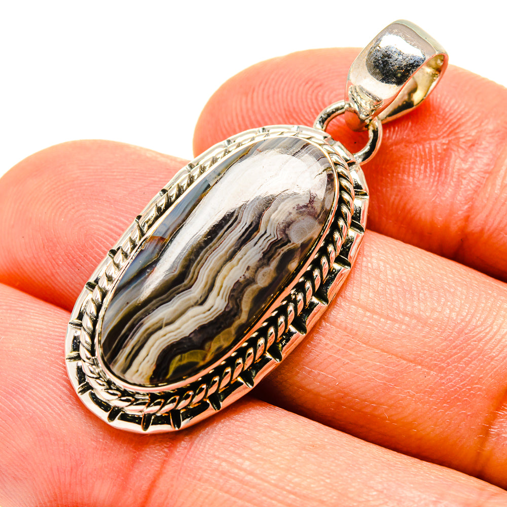 Botswana Agate Pendants handcrafted by Anasilvercos - PD756225
