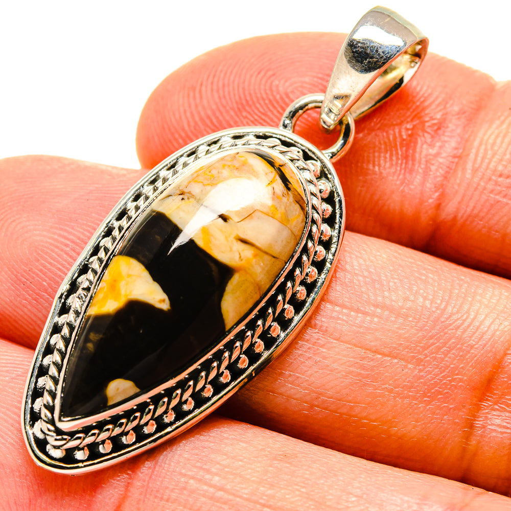 Peanut Wood Jasper Pendants handcrafted by Anasilvercos - PD756239