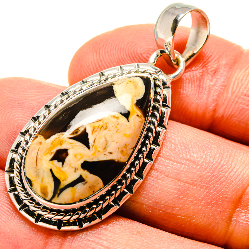 Peanut Wood Jasper Pendants handcrafted by Anasilvercos - PD756250