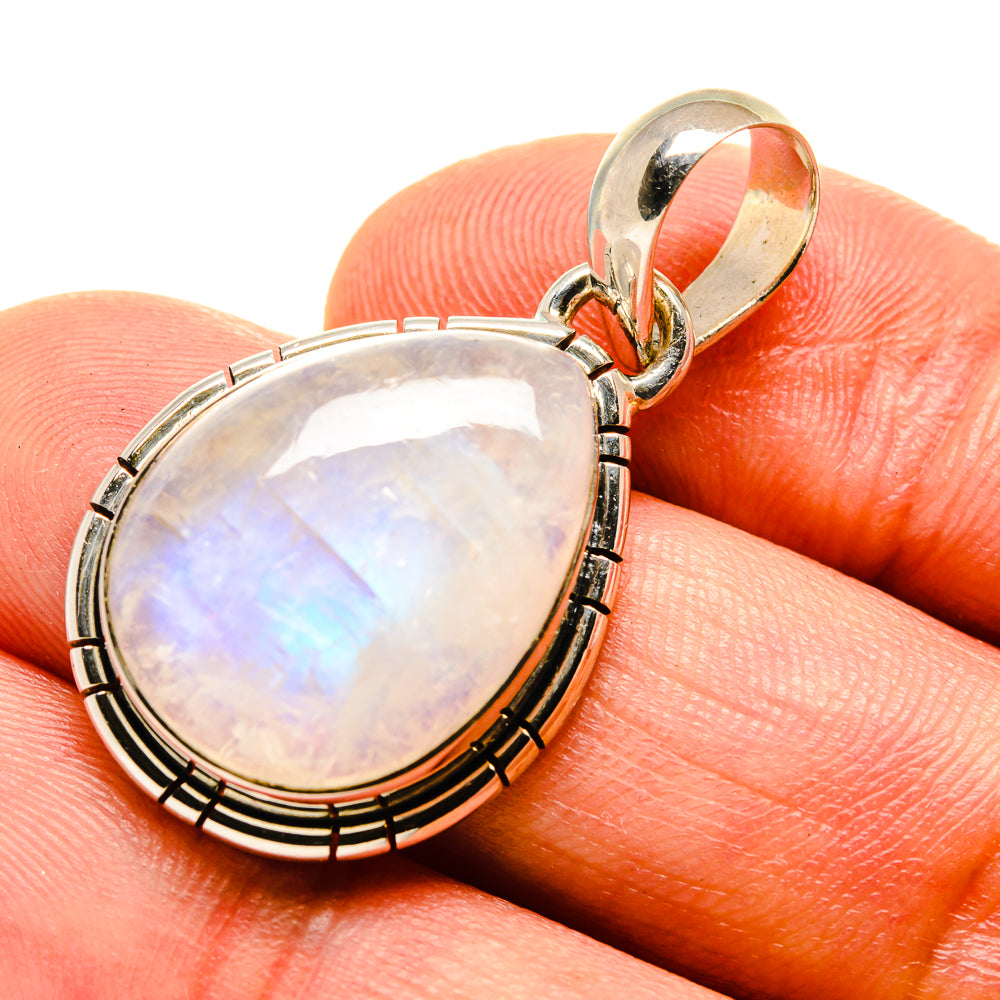 Rainbow Moonstone Pendants handcrafted by Anasilvercos - PD756255