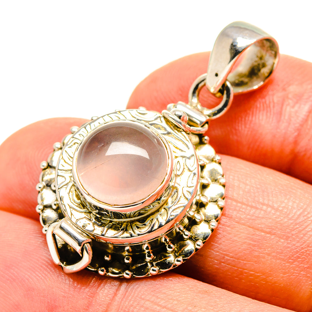 Rose Quartz Pendants handcrafted by Anasilvercos - PD756261