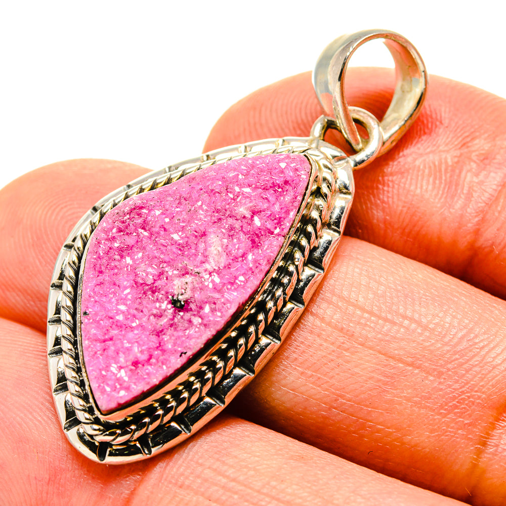 Cobalto Calcite Druzy Pendants handcrafted by Anasilvercos - PD756263