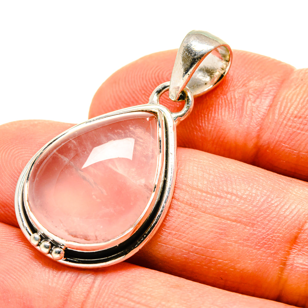 Rose Quartz Pendants handcrafted by Anasilvercos - PD756267