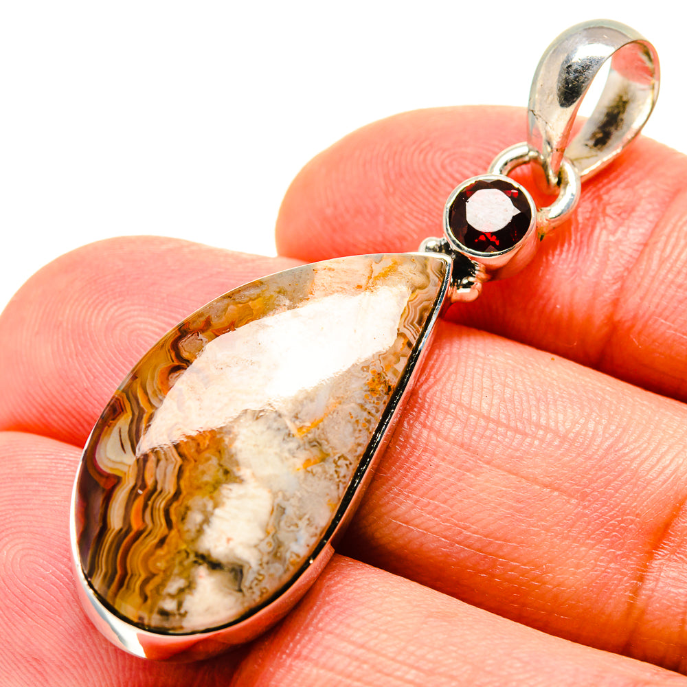 Crazy Lace Agate Pendants handcrafted by Anasilvercos - PD756279