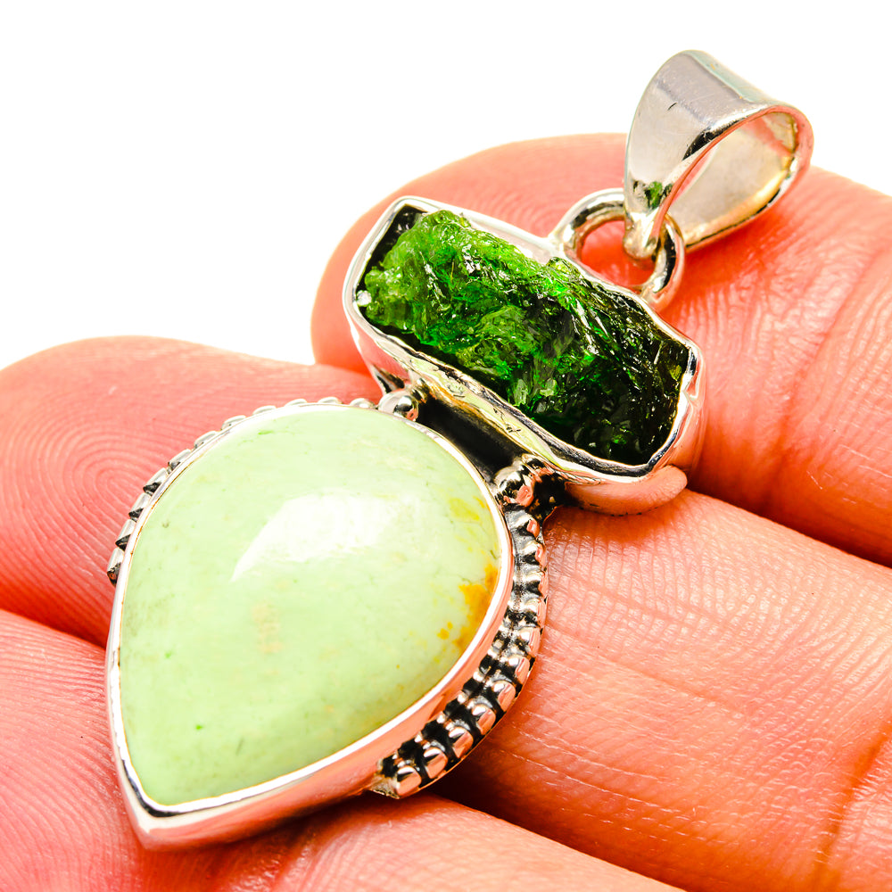 Lemon Chrysoprase Pendants handcrafted by Anasilvercos - PD756288