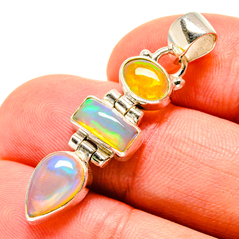 Ethiopian Opal Pendants handcrafted by Anasilvercos - PD756305