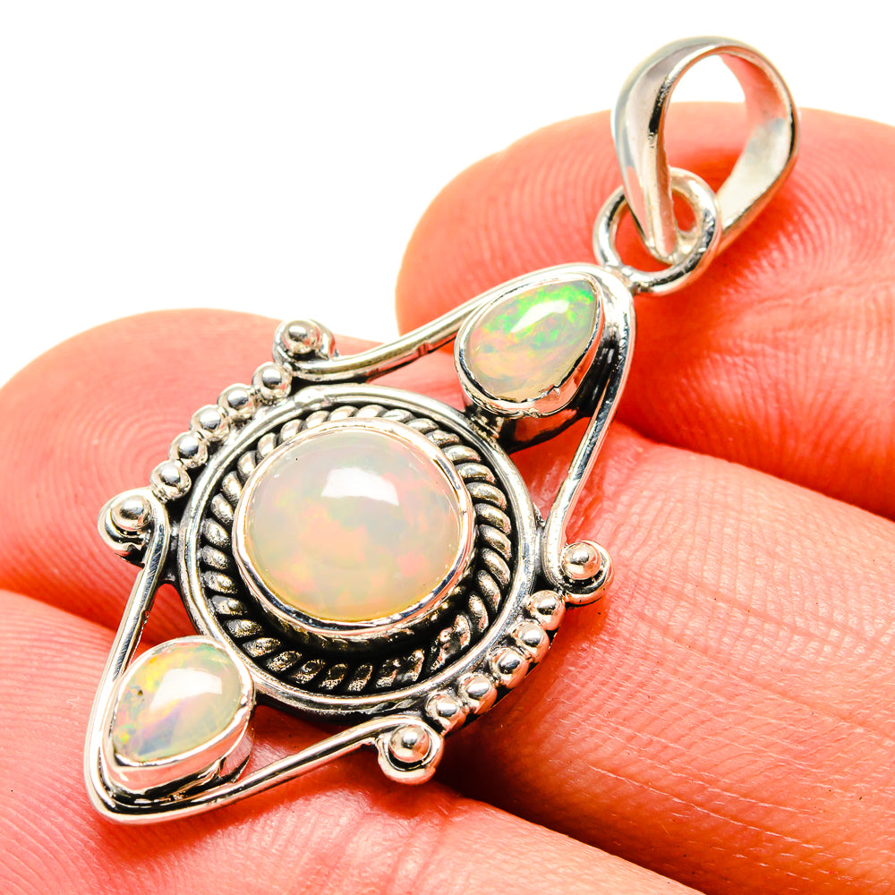 Ethiopian Opal Pendants handcrafted by Anasilvercos - PD756306