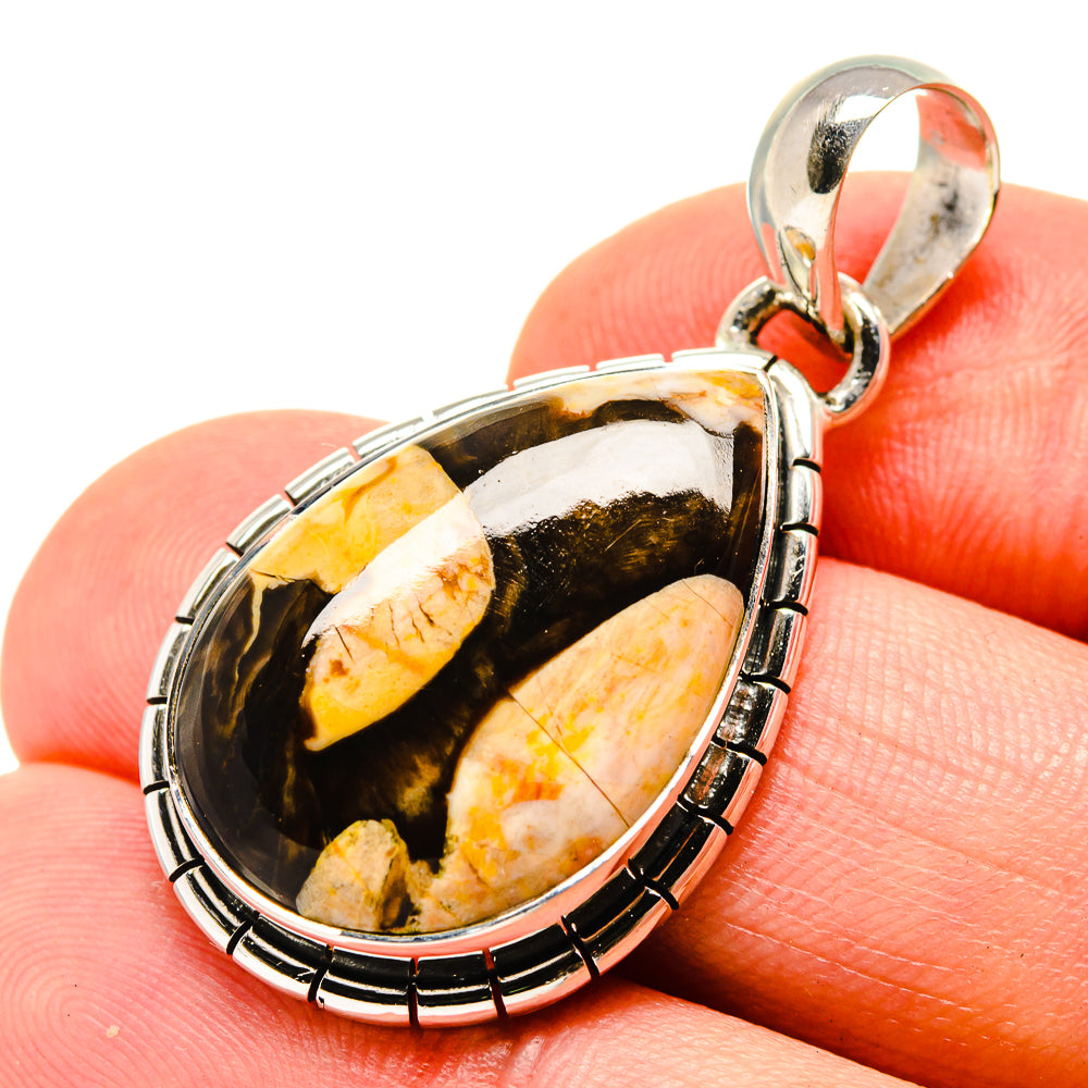 Peanut Wood Jasper Pendants handcrafted by Anasilvercos - PD756308