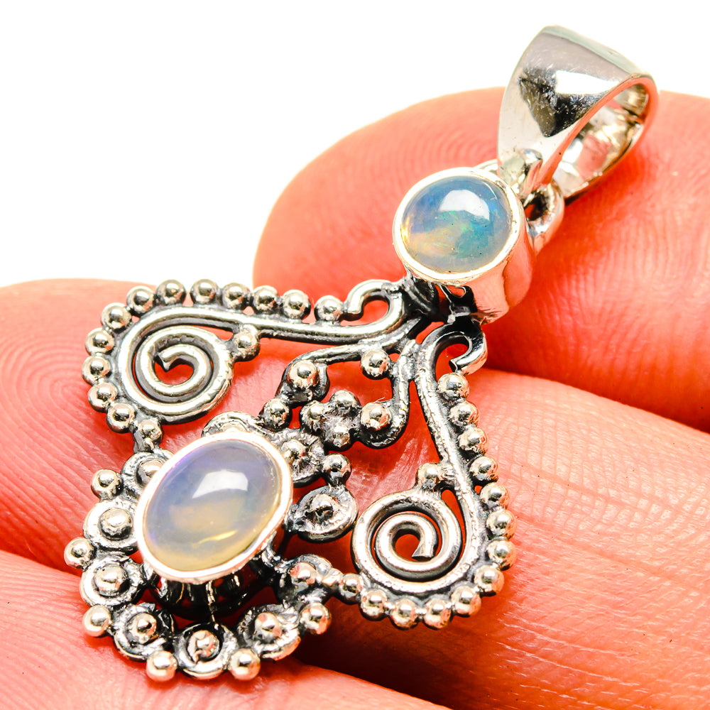 Ethiopian Opal Pendants handcrafted by Anasilvercos - PD756315