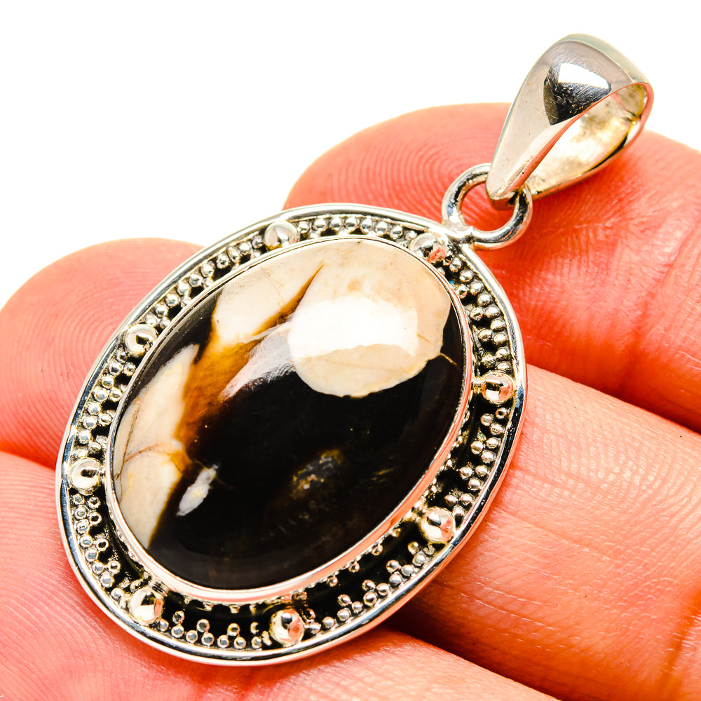 Peanut Wood Jasper Pendants handcrafted by Anasilvercos - PD756337