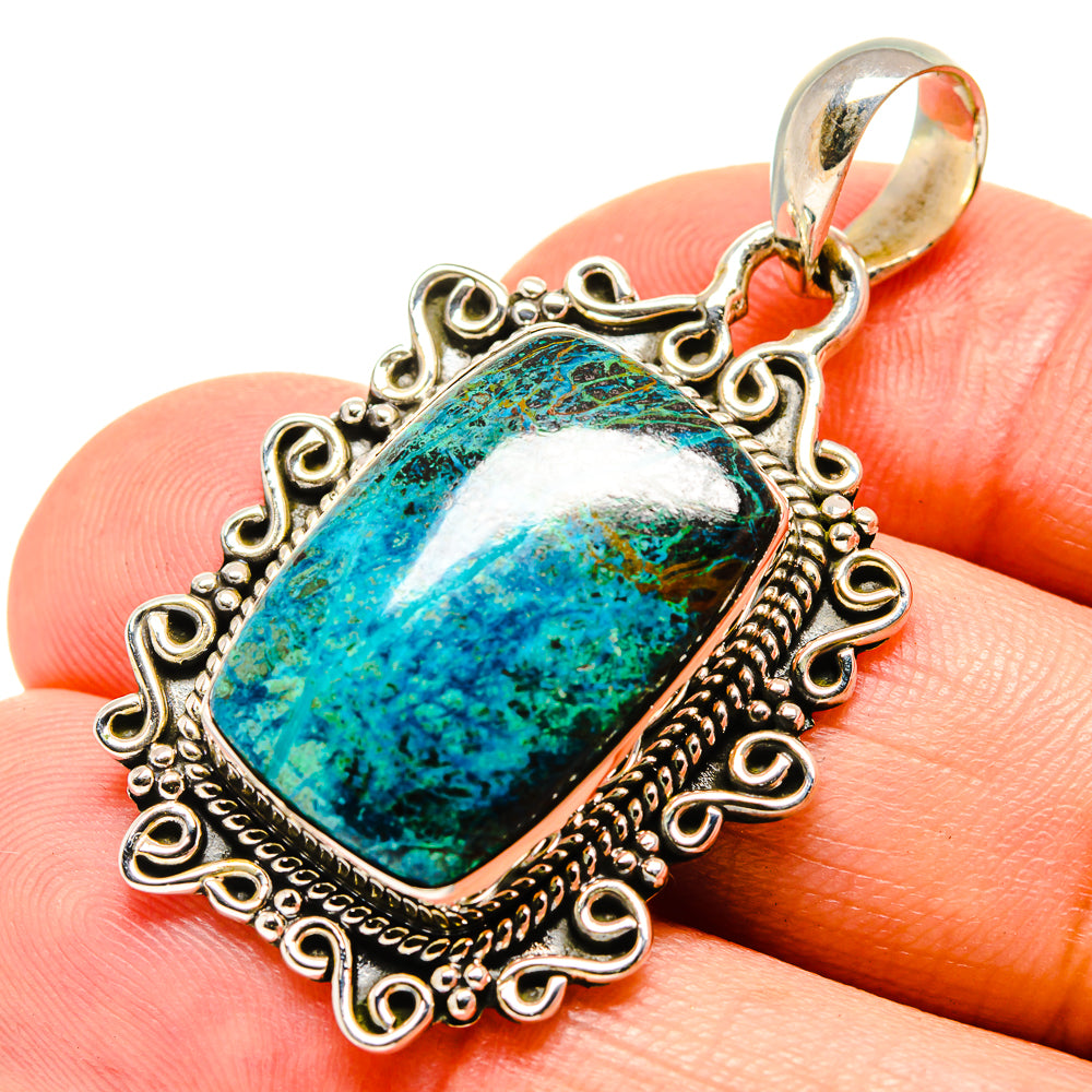 Chrysocolla Pendants handcrafted by Anasilvercos - PD756340