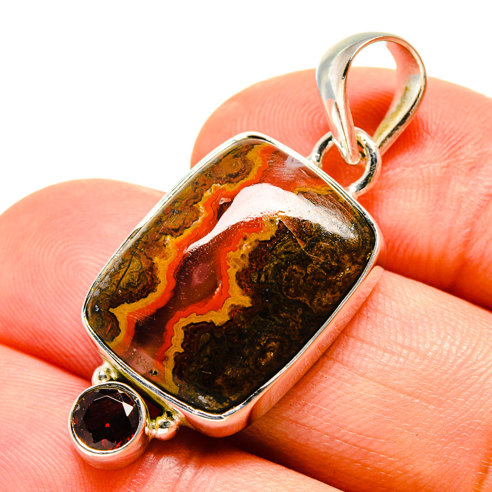 Moroccan Agate Pendants handcrafted by Anasilvercos - PD756342