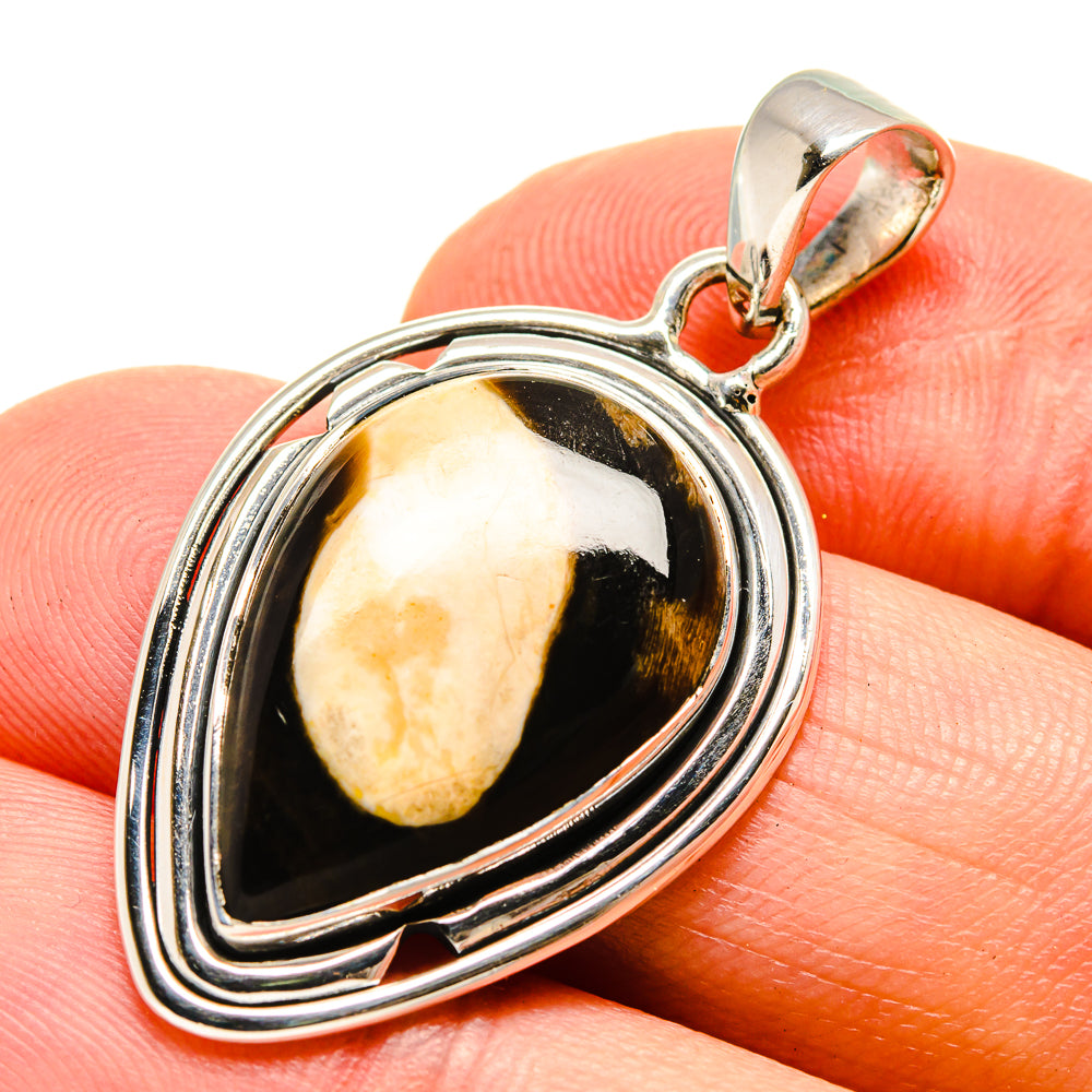 Peanut Wood Jasper Pendants handcrafted by Anasilvercos - PD756343
