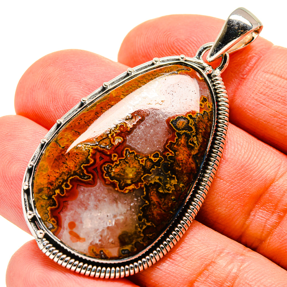 Moroccan Agate Pendants handcrafted by Anasilvercos - PD756359
