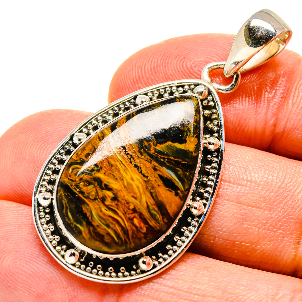 Golden Pietersite Pendants handcrafted by Anasilvercos - PD756406