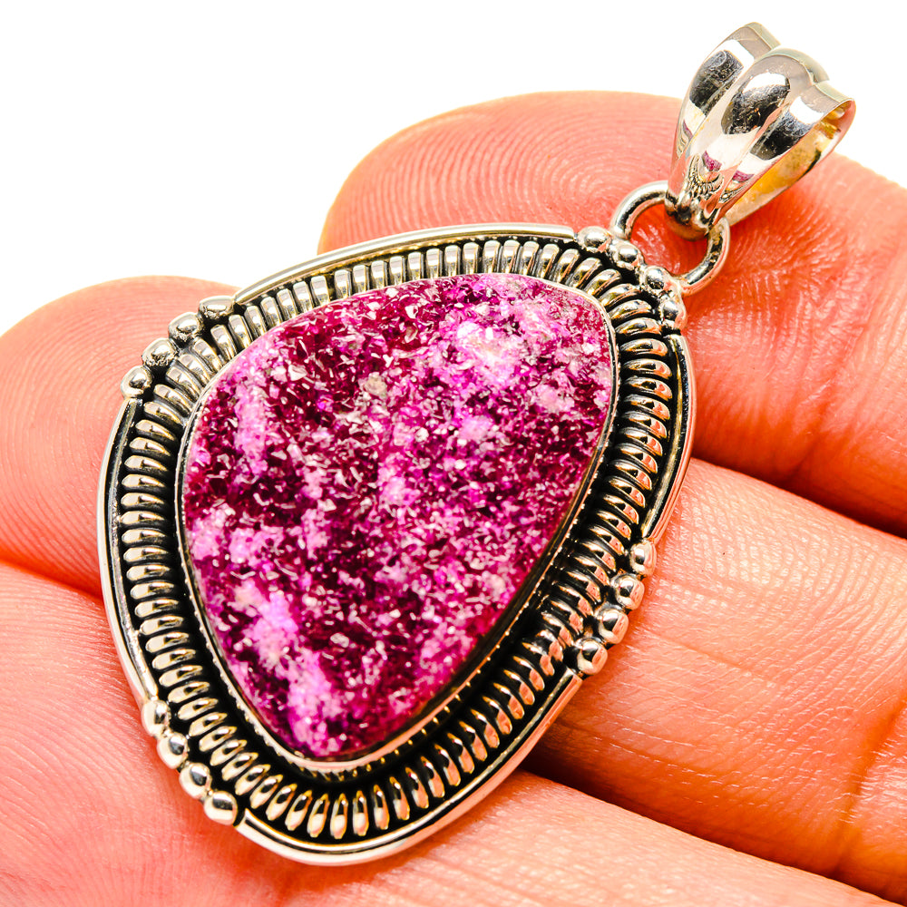 Cobalto Calcite Druzy Pendants handcrafted by Anasilvercos - PD756417