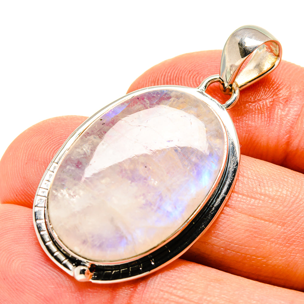 Rainbow Moonstone Pendants handcrafted by Anasilvercos - PD756428